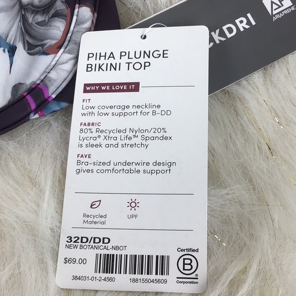 🆕ATHLETA Adjust Quick Dry Swim Top Size 32D/DD - Picture 7 of 14